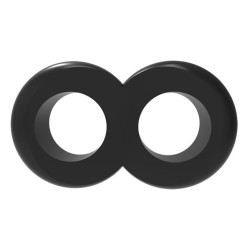 Get Lock Ballstretcher souple Duo Cock Noir